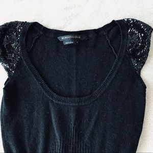 BCBGMaxAzria silk and cashmere  black top XS